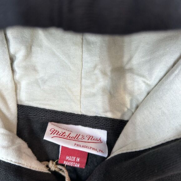 Detroit Lions Mitchell & Ness Black Hoodie Sweatshirt Men's Size Medium NWT $130 - Picture 6 of 8